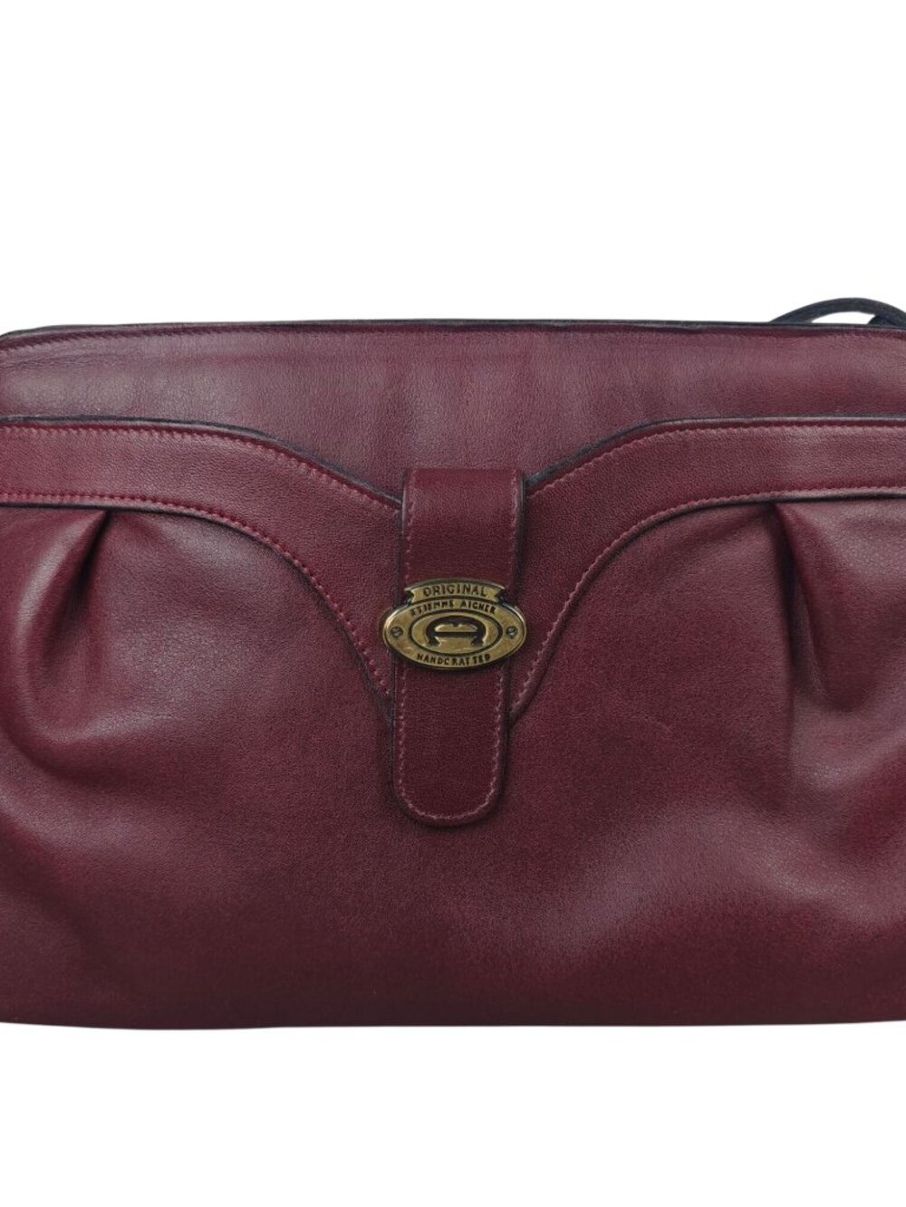Etienne Aigner Burgundy Leather Shoulder Bag